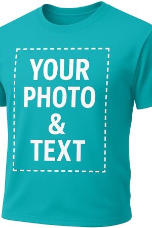 Customized T-Shirt, Upload Photos, Type Text, Custom Gifts, Personalized with Your Own Design