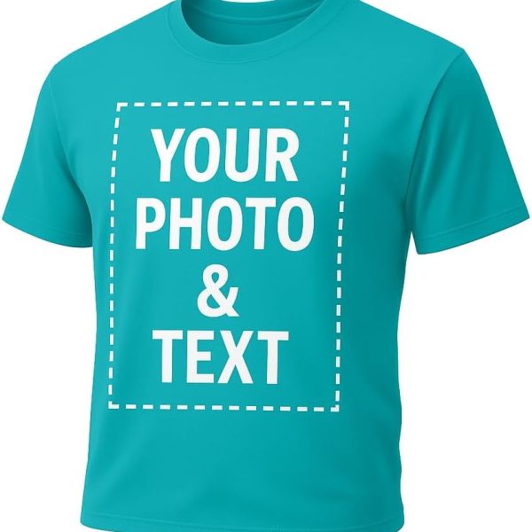 Customized T-Shirt, Upload Photos, Type Text, Custom Gifts, Personalized with Your Own Design