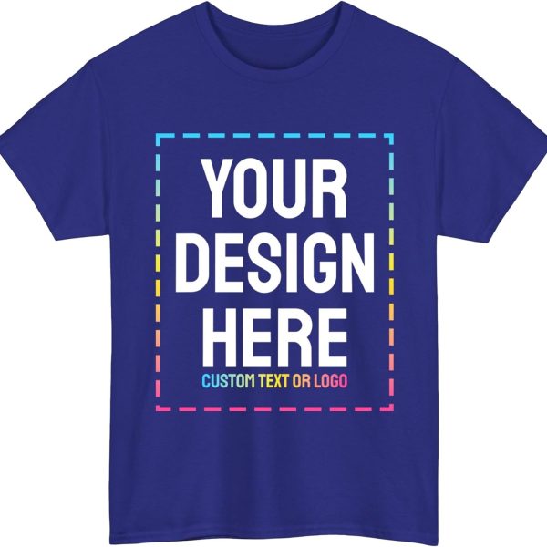 Custom T-Shirts - Personalized, Customized Cotton Tees - Create Your Own with Photo, Text, Name or Logo for Men and Women