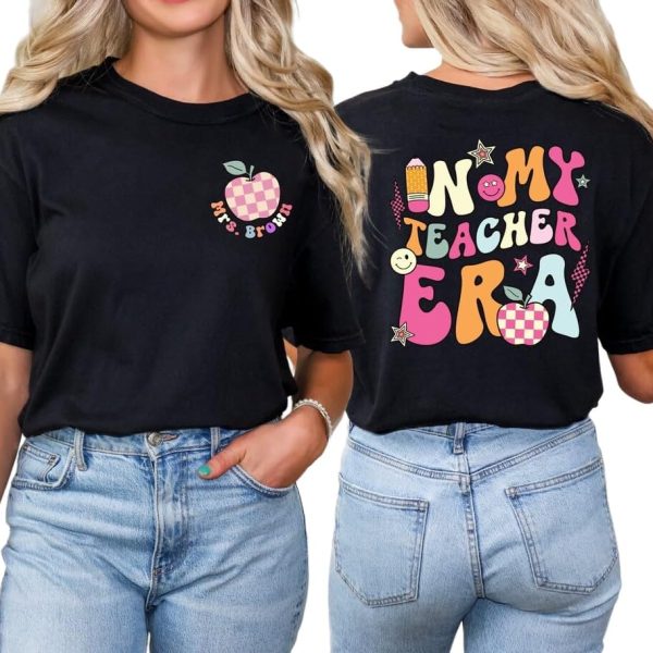 Personalized in Shirt | Custom Name T-Shirt for First Grade Teachers | Back to School Gift