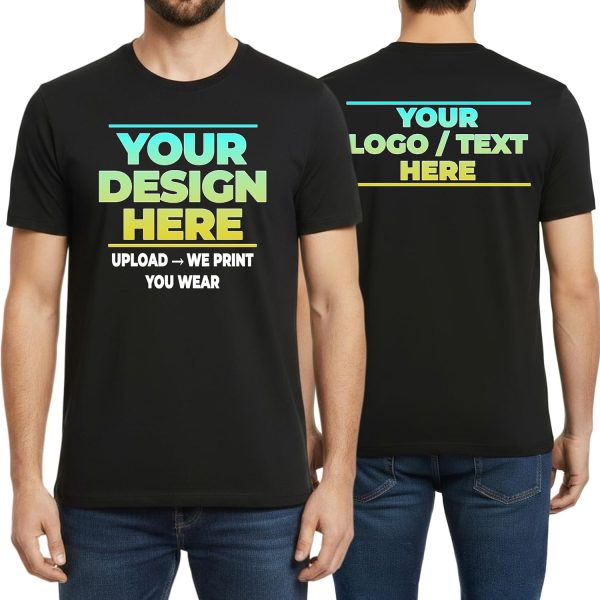 Custom T-Shirt, Design Your Own Photo & Text, Personalized Unisex Tee, Premium Cotton Shirt for Events & Business