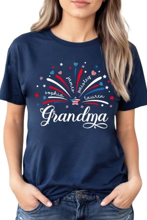 Grandma Mom Kids Heart in Heart Personalized Shirt, Personalized Grandma Shirts with Grandkids Names