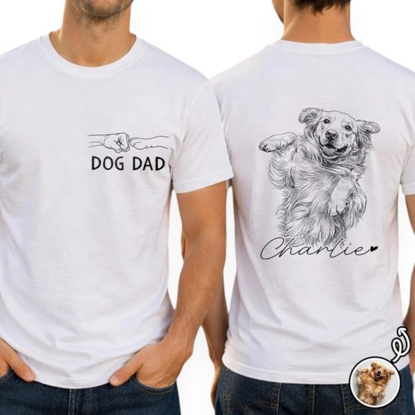 Custom Photo Dog Shirt, Personalized Dog Dad Tshirt, Sweatshirt, Hoodie, Pet Lover Gifts 2026 Fathers Day