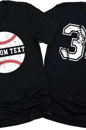Personalized Baseball Shirt with Name and Number Custom Oversized Baseball Shirt Women and Men Team Shirts