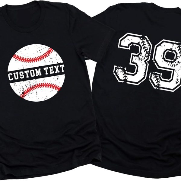 Personalized Baseball Shirt with Name and Number Custom Oversized Baseball Shirt Women and Men Team Shirts