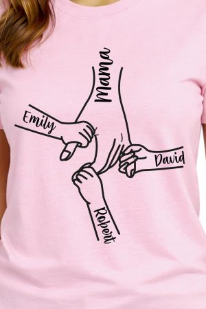 Custom Mom Shirt withd Kid's Names, for Mom, Grandma Shirt, Personalized Mama Shirt from Daughter and Son, Birthday Tshirt for Grandma or Mom Multiple Color