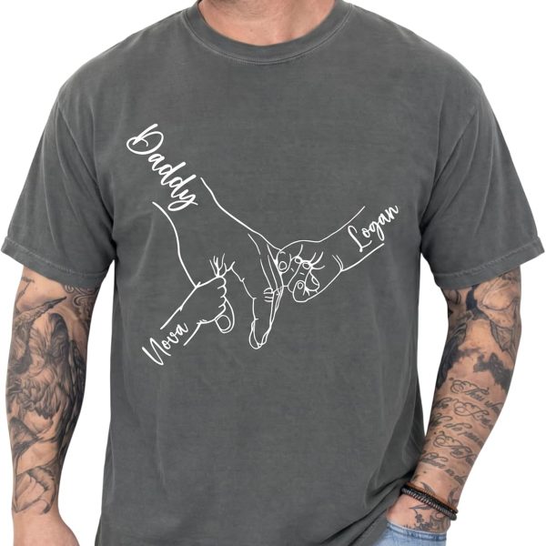 Personalized Dad Grandpa Shirt, Custom Father's Day Shirts, Dad Shirt for Grandpa, Father's Day Men Tshirt