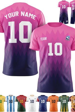 Custom Soccer Jersey Personalized Uniform Team Name Number Logo for Kids Youth Boys Men –