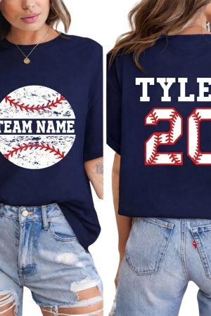 Personalized Baseball Shirt, Custom Baseball Mom Shirt, Gift for Baseballs Mom, Mama, Dad, Aunt, Grandma, Grandpa