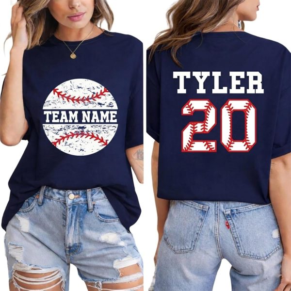 Personalized Baseball Shirt, Custom Baseball Mom Shirt, Gift for Baseballs Mom, Mama, Dad, Aunt, Grandma, Grandpa